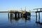 Boat dock damaged by Hurricane Matthew, Vilano Beach, Florida