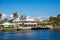 Boat on Dock by Intercoastal Home