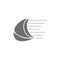 Boat fast sail symbol geometric logo vector