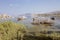 Boat fishermen on Lake Bafa, Turkey