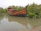 Boat floating in river landscape photos in Bangladesh, Asia, India.