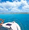 Boat in Formentera island on llevant beach