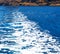 from the boat froth and foam greece islands in mediterranean