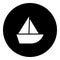 Boat Glyph icon - Sailing boat