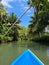 The boat goes along the Cokel River, Pacitan