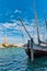 Boat in Grand Canal with San Giorgio Island