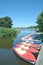 Boat hire,Treene River,Friedrichstadt,North Frisia,Germany