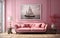 Boat House Aesthetic: Pink Sofa Wall Display