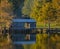 A Boat House among Bald Cypress Trees along the shoreline of Lake D``Arbonne. In Farmerville, Union Parish, Louisiana