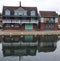 Boat house cambridge River Cam reflectio