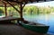 boat house on lake Alpsee in Alps in Hohenschwangau near castles Hohenschwangau and Neuschwanstein, Allgau, Bavaria, Germany