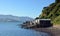 Boat Houses on Akaroa Harbour, New Zealand.