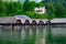 The boat huts at the KÃ¶nigssee