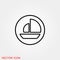 Boat icon. Ships transportation, vector sign illustration