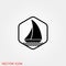Boat icon. Ships transportation, vector sign illustration