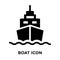 Boat icon vector isolated on white background, logo concept of B