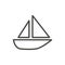 Boat icon vector. Line ship symbol.