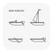 Boat icons set. Flat illustration of 4 ocean water transport vector icons for web