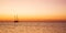 Boat on the Ijsselmeer near the lighthouse Paard van Marken