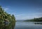 Boat and jungle hut on the tatai river in cambodia