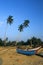 Boat on Kalutara beach Sri Lanka