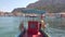 Boat on Kastellorizo city, Meis island