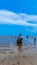 Boat on the kelapa beach Tuban east java Indonesia