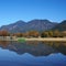 Boat in Lake in Autumn