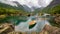 Boat in a lake, Norway