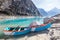 Boat on lake Paron