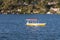 Boat on Lake Peten Itza in Guatemala