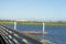 Boat Launch Dock at Palo Alto in the early sunset sunlight - California, USA