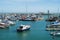 A boat leaves Ramsgate Royal Harbour on a warn summer day