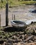 Boat left on dry land at Lower Halstow