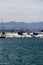 Boat marina on Lake Pueblo state park Colorado lake reservoir