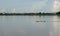 Boat in the middle of Khong river