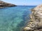 Boat moored on the island of Lampedusa In italy