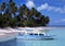 Boat moored at Pigeon Point, Tobago.