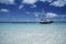 Boat moored in shallow water Far North Queensland Australia