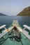 Boat navigating on sea of Paraty