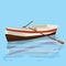 Boat, paddle, banner, vector illustration, cartoon style, isolated