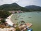 Boat park at coastal seashore Teluk Bahang.