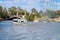 Boat with people in River Torrens