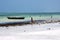 boat people seaweed the blue lagoon relax of zanzibar africa