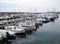 Boat Pier. Lovely background. Boats standing in a row..