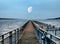 Boat pier and moon