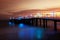 Boat pier at sunset.