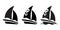 Boat pirate ship icon logo skull crossbones sailboat yacht cartoon anchor helm symbol nautical maritime wallpaper illustrat