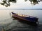 A boat on Plescheevo Lake near the town of Pereslavl-Zalessky, Russia.