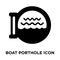 Boat Porthole icon vector isolated on white background, logo con